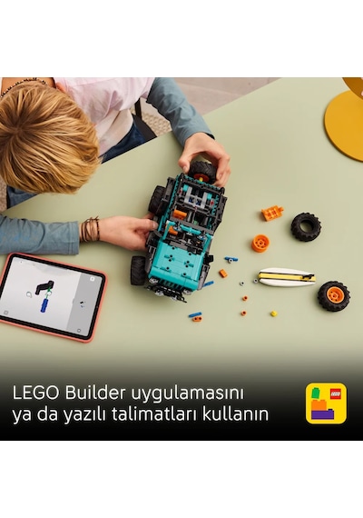 LEGO® Technic™ Jeep® Wrangler Rubicon SUV 42227 - 10 Yaş ve Üzeri Çocuklar için Ördek İçeren Oyuncak Yapım Seti (723 Parça)