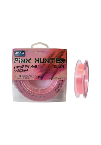 Asso Pink Hunter 300mt 0.285mm Surf FC COATED Visible Line Fluorocarbon Kaplama Misina