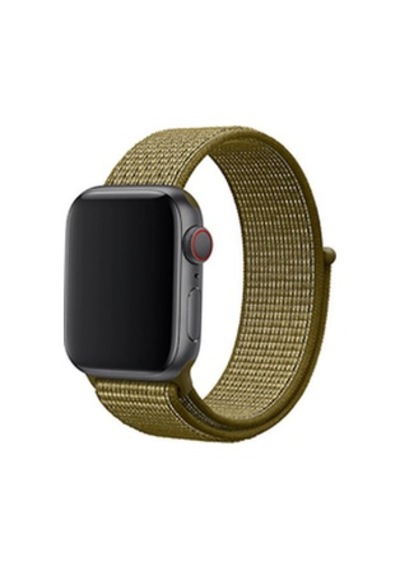 Apple Watch 44mm Uyumlu Krd-03 Hasır Kordon - 30-olive Flak