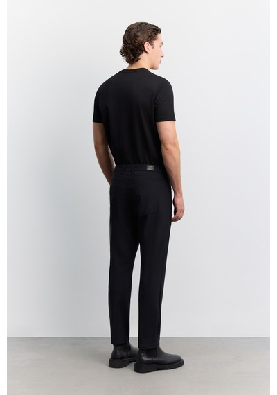 Avva Erkek Siyah 5 Cep Teknik Comfort Slim Fit Pantolon A62y3062