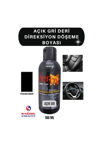 Derby Açık Gri Deri Oto Döşeme Direksiyon Koltuk Boyası