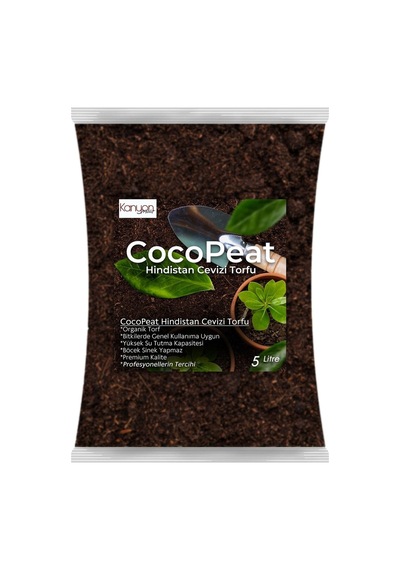 %100 Doğal Torf - Cocopeat Hindistan Cevizi Lifi - Doğal Bitki Toprağı 5ltcocopeat 1000