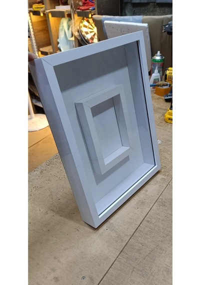 Kuru Gül Çiçek Çerçevesi Ahşap Çerçeve 40x30 Beyaz Pleksi Cam