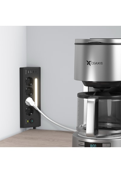 Fulltech Ftr-22 Gece Lambalı Akım Korumalı Çoklu Priz - Siyah 2 M
