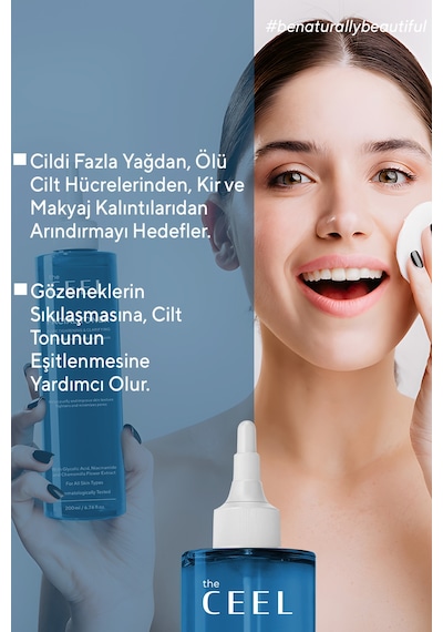 The Ceel Gözenek Sıkılaştırıcı ve Leke Karşıtı Glikolik Asitli Tonik, Mayıs Papatyası Özlü 200 ml