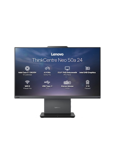 Lenovo ThinkCentre Neo 50A G5 12SCA0CNTR-002 i7-13620H 32 GB 512 GB SSD 23.8" Free Dos AIO Masaüstü Bilgisayar Lenovo ThinkCentre Neo 50A G5 12SCA0CNTR-002 i7-13620H 32 GB 512 GB SSD 23.8" Free Dos AIO Masaüstü Bilgisayar