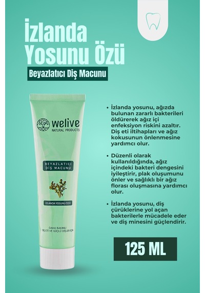 İzlanda Yosunlu Diş Macunu 100 Ml Bitkisel İçerikli Günlük Ağız Bakımı Tam Koruma