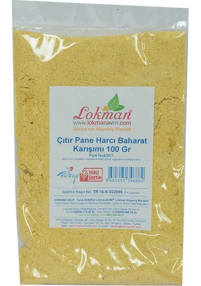 Çıtır Pane Harcı Baharat Karışımı 100 Gr Paket