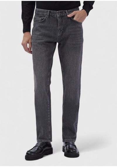 Ramsey Koyu Gri Düz Regular Fit Denim %100 Pamuk Pantolon