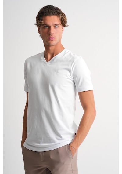 Alexander Gardi V Yaka Basic T-shirt Beyaz