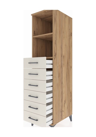 Kronos Dolap 2 Raflı 6 Çekmeceli 44x59x182 Çam-aytaşı Atlas Çam
