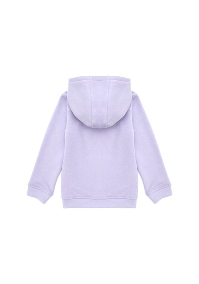 U.S. Polo Assn. Kız Çocuk Lila Kapüşonlu Basic Sweatshirt 50292512-VR034