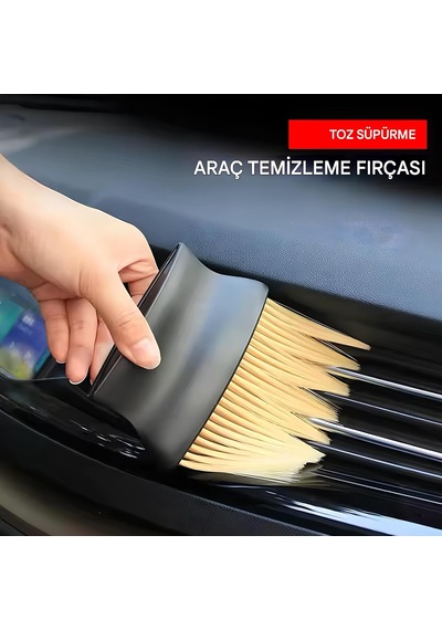Araba Detay Temizlik Fırçası Yumuşak Naylon Kıllı, Çizmez, Torpido, Hava Menfezi, Tekerlek Ve İç Trim Temizleyici Fırça Oto Detaylandırma İçin Uygun