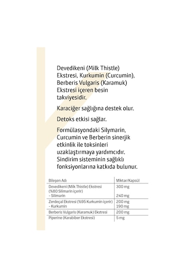 Live Yourself Silymarin Curcumin Berberin 30 Kapsül