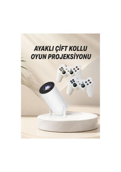 Çift Kollu Ayaklı Android Akıllı Projeksiyon Cihazı Taşınabilir 4k Çözünürlük
