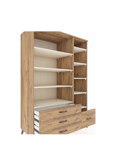 Kronos Dolap 9 Raflı 4 Çekmeceli 132x59x195 Çam-aytaşı/çam Aytası/atlas Çam Kronos Dolap 9 Raflı 4 Çekmeceli 132x59x195 Çam-aytaşı/çam Aytası/atlas Çam
