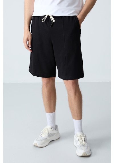 Air Jones Tommy Life Siyah Pamuklu Kalın Yumuşak Dokulu Standart Fit Basic Erkek Şort - 81277 Siyah Air Jones Tommy Life Siyah Pamuklu Kalın Yumuşak Dokulu Standart Fit Basic Erkek Şort - 81277 Siyah