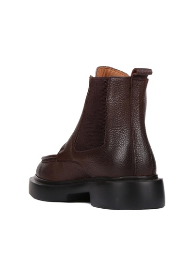 Shoetyle - Kahverengi Deri Fermuarlı Erkek Bot 250-085-1076 Kahverengi