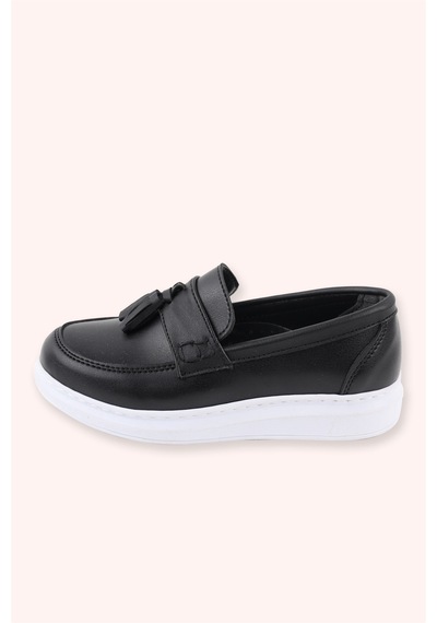 Erkek Çocuk Püskül Detaylı Siyah Sneaker 2512BK10003