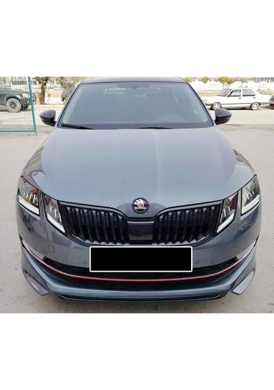 Skoda Octavia 3 Abt Ön Ek Karlık Abs Plastik Mat Siyah 2018 2019 2020 Makyajlı Kasa
