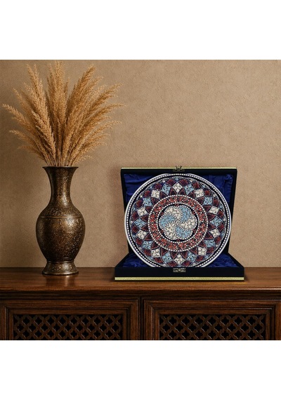 E38 El İşçiliği Çini Tabak 25 Cm - 6683