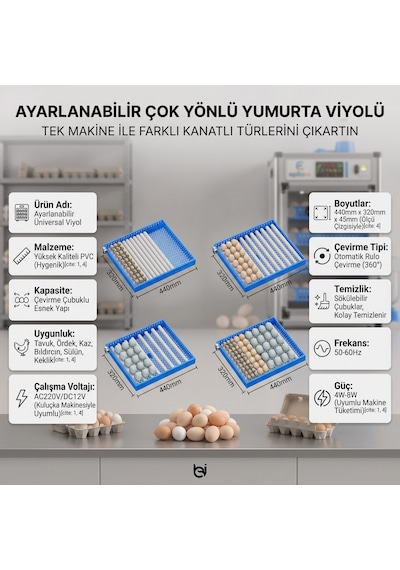 My280 Kapasiteli Profesyonel Tam Otomatik Kuluçka Makinesi Çift Nem Kontrol Sistemi, Otomatik Su Tamamlama Ve Çevirme Lisinya