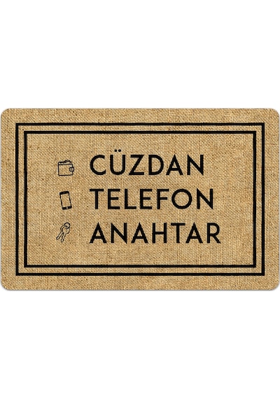 Evaşk Kapı Önü Paspası Vinil Kaymaz Tabanlı 45 X 70 Evaşkdm10018