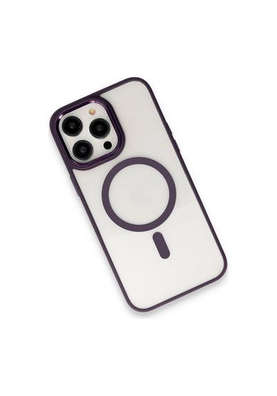 Flzdgnkr Newface İphone 15 Pro Max Kılıf Room Magneticsafe Silikon - Derin Mor