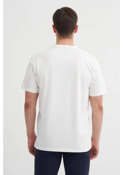 Cazador 4117 Bisiklet Yaka T-shirt Ekru