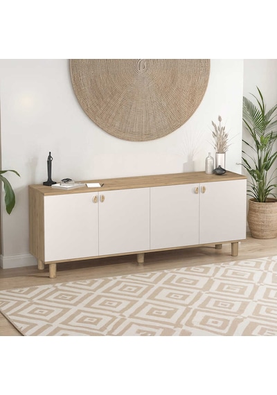 Bohem 4 Kapaklı İç Çekmeceli Konsol - Florida Meşe/vizon 207x79x45 Cm Bohem 4 Kapaklı İç Çekmeceli Konsol - Florida Meşe/vizon 207x79x45 Cm