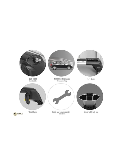 Turtle Aır-2 Kit Kıa Sportage Tavan Ara Atkı Seti Gri