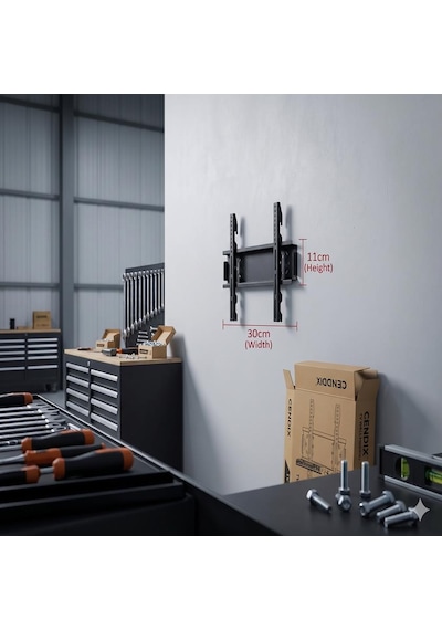 Cendix Cx0tvapr01 Sabit Kilitli Tv Duvar Askı Aparatı 22-42 İnç 30 X11 Cm 40 Kg Taşıma Kapasite