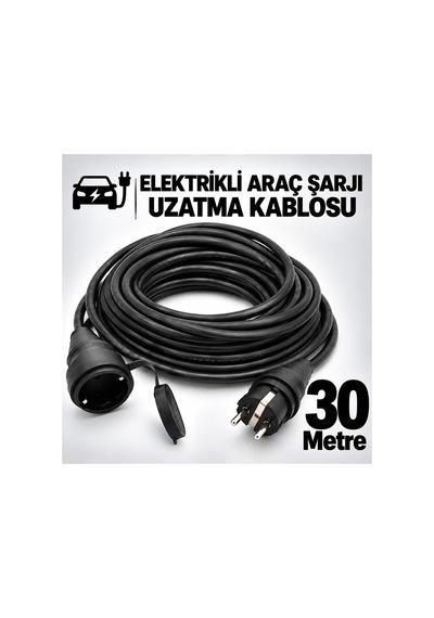 Elektrikli Araç Şarj Cihazları İçin Uzatma Kablosu 3x2.5mm %100 Tam Bakır 30 Metre