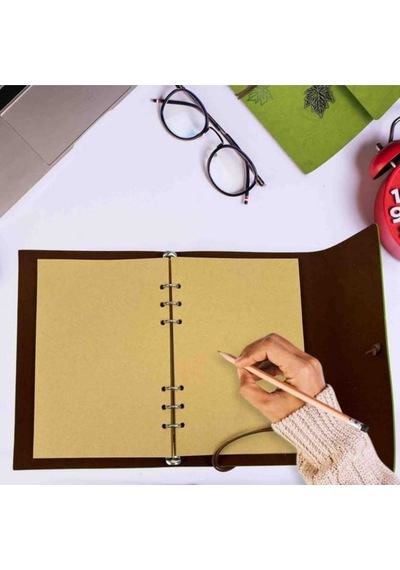 Kişiye Özel İsim Yazılı Yaprak Desenli Deri Defter Ve Kalem Hediye Seti Mavi