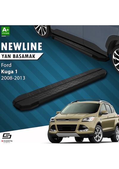 S-dizayn Ford Kuga 1 Newline Siyah Yan Basamak 183 Cm 2008-2012
