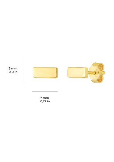 Goldkupe 14 Ayar Çubuk Altın Küpe 0,80 Gr-2056