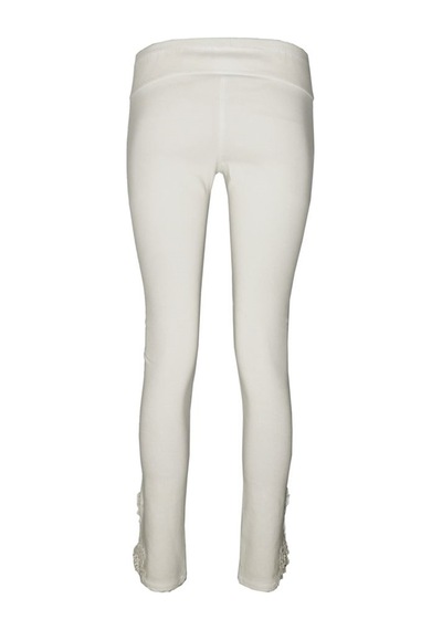 BULALGİY Kadın Kırık Beyaz Skinny Dantel Pantolon - BGA653058