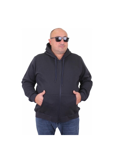Moc Grande Mocgrande Büyük Beden Unisex Kapüşonlu 3Ip Sweat 11701 Lacıvert-Lacıvert