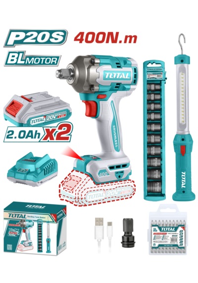 Total TSOLI23048E 20 V 2.0 Ah 400 Nm Akülü Somun Sıkma
