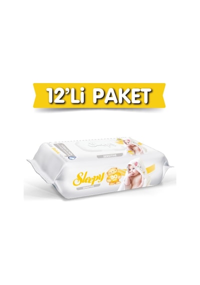 Sleepy Islak Mendil Sensitive 90 Yaprak X 12 Adet 1080 Yaprak