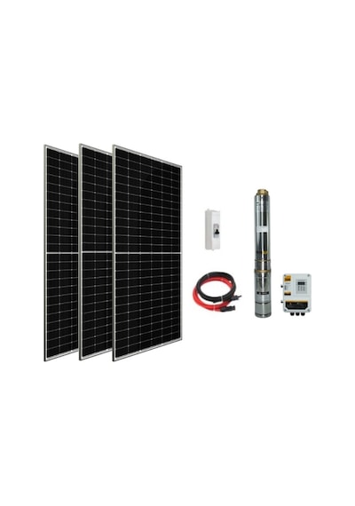 110 V Volt 1.6 Hp 1.3 Kw 1300 W Watt Dc Kademeli Dalgıç Solar Pompa 1650 Watt Güneş Paneli Solar Sulama Paket Sistem