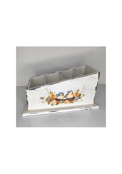 Kumandalık Düzenleyici 25cm 13cm 13cm Orta Sehpa Dekoru Ev Dekorasyon Ürünleri Beyaz - 909307127