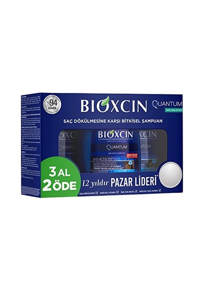 Quantum Şampuan 3 X 300 Ml Yağlı Saçlar İçin Sebum Dengeleyici Ve Saç Dökülmesine Karşı Etkili Şampuan
