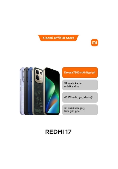 Xiaomi Redmi 17 4G 4 GB 256 GB (Xiaomi Türkiye Garantili)