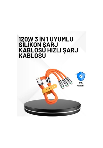 Bay 3 Ü 1 Arada Kablo 120w Hızlı Şarj Ve Veri Aktarımı Özellikli Najmaddin