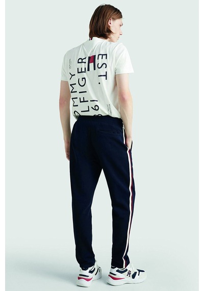 Tommy Hilfiger Şeritli Erkek Eşofman Altı Lacivert