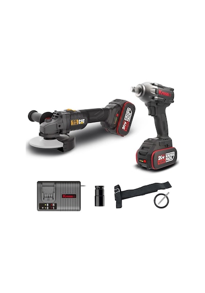 Cat Dxkr1set Dx3130b + Kub30.2 18volt 4.0ah. Çift Akülü Şarjlı Kömürsüz Profesyonel Ortak Akülü Kombo Set