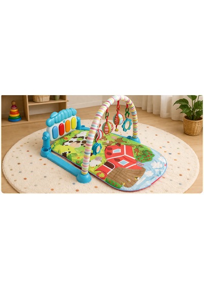 Toys2you Piyanolu Oyun Halısı Işıklı ve Müzikli Gelişim Matı Safari 70x45x35