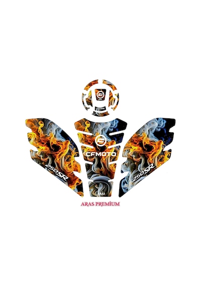 Cfmoto 250 Sr Uyumlu Tank Pad Seti Çok Renkli 03220453