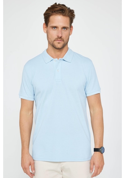 Tudors Erkek 5'li Paket Bordo-gri-lacivert-beyaz-mavi Slim Fit Dar Kesim Pamuklu Düz Pike Polo Yaka Tişört-33027 Bordo